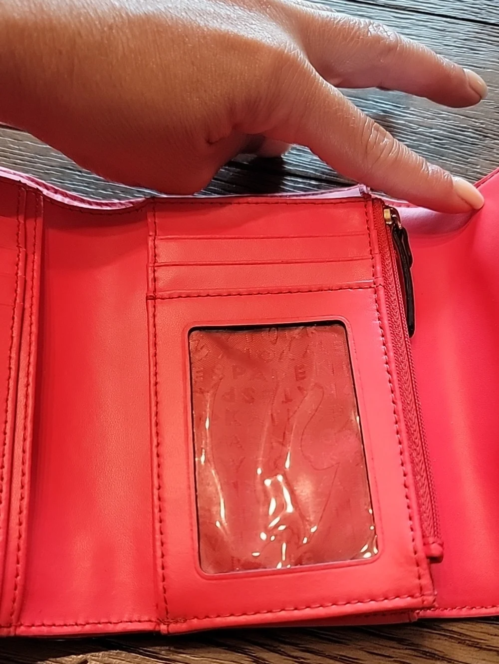 kate spade New York Bow Trifold Wallet In Geranium Pink